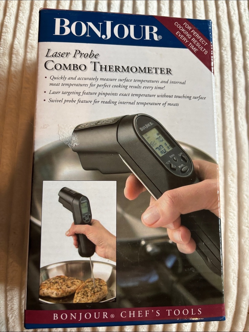 Bonjour thermometer combo, laser probe